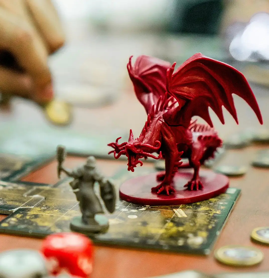 How To Defeat A Red Dragon in D&D? dungeons and dragons blog dice hedron red dragon 5e red dragon minifigure dungeons and dragons